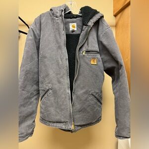Carhartt Gray Mens Medium Hooded Sherpa Jacket